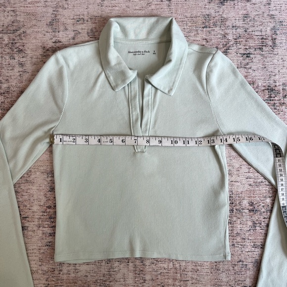Abercrombie & Fitch Soft Rib Longsleeve Polo - Picture 5 of 9